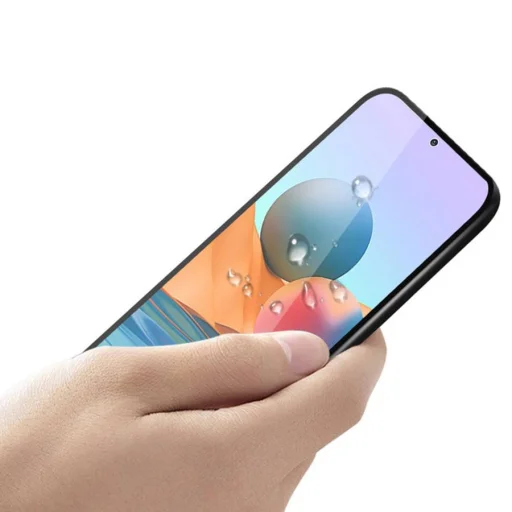 Kijelzővédő 5D üvegfólia XIAOMI REDMI NOTE 10 Pro fekete - 10