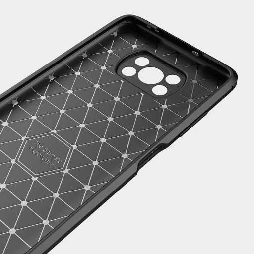 Carbon szénszál mintájú TPU tok XIAOMI POCO X3 fekete - 2
