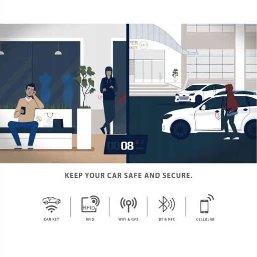 Tech-ProtectV2 RFID blokkoló tok autó kulcshoz Szénszál mintás - 5