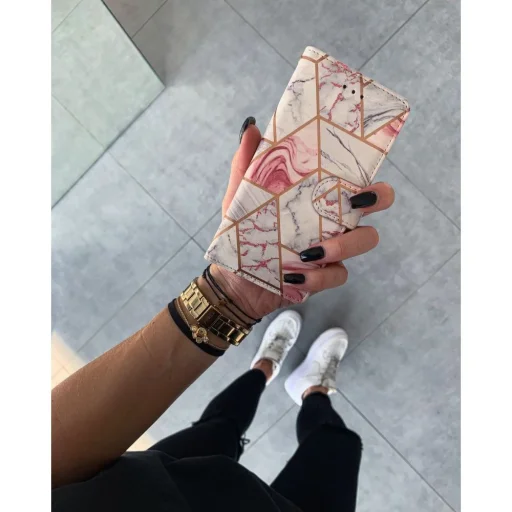 iPhone 13 Pro Max Tech-Protect Wallet fliptok Márvány mintás - 5