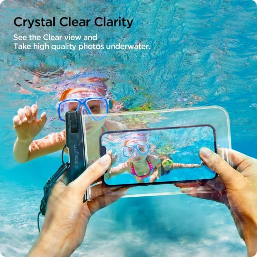 Spigen A601 Univerzális Vízálló Tok 2x Crystal Clear (AMP03098) - 6