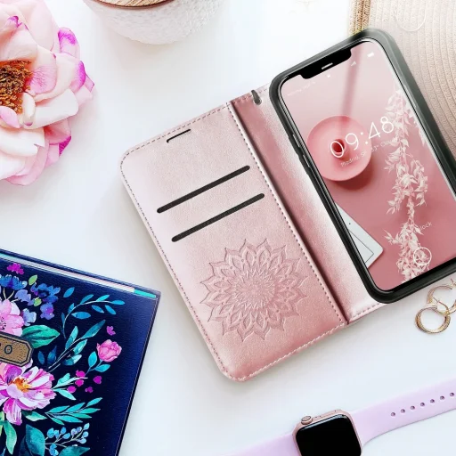 Samsung A52 5G / A52 ( 4G ) Forcell Mezzo fliptok Mandala rose gold - 3