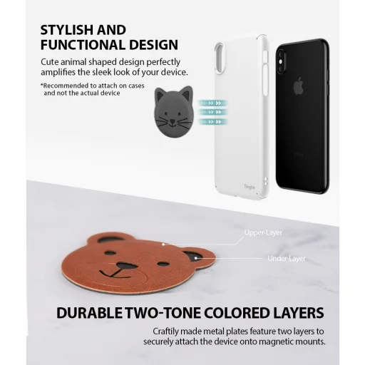 Ringke Character 5x Mágnesezhető fém matrica állatmintás - 3