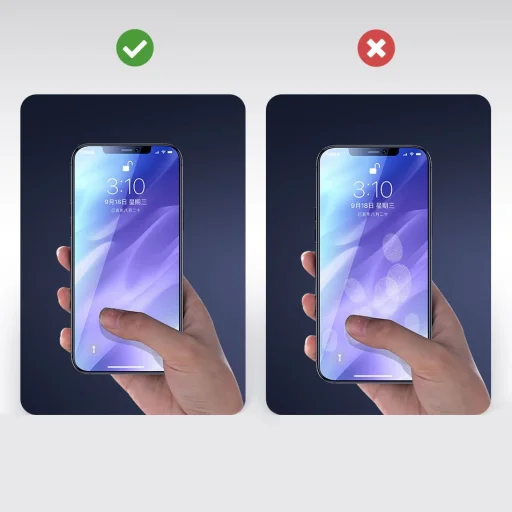 Joyroom Knight Series 2,5D KIjelzővédő üvegfólia iPhone 12 Pro MAX fekete (JR-PF597) - 10