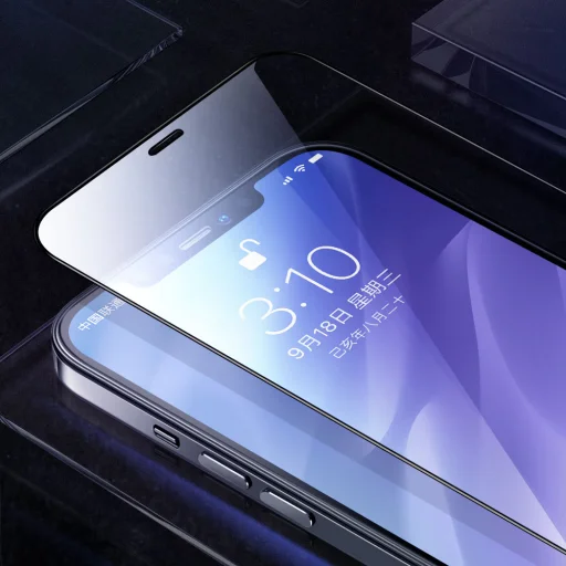 Joyroom Knight Series 2,5D KIjelzővédő üvegfólia iPhone 12/ 12 Pro fekete (JR-PF596) - 4