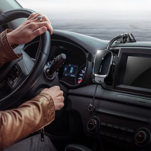 Joyroom Univerzális automata autós telefontartó vezeték nélküli töltéssel Qi 15W fekete (JR-ZS248) - 11