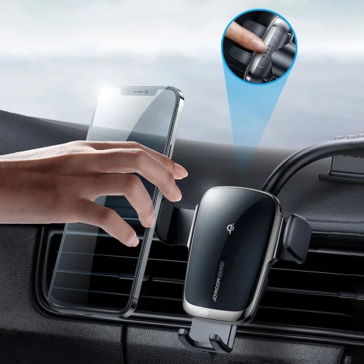 Joyroom Univerzális automata autós telefontartó vezeték nélküli töltéssel Qi 15W fekete (JR-ZS248) - 14