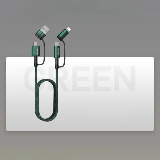 Joyroom 4in1 USB Type-C/ USB-A / Lightning kábel QC PD 3A 60W 1.8m zöld (S-1830G3) - 8