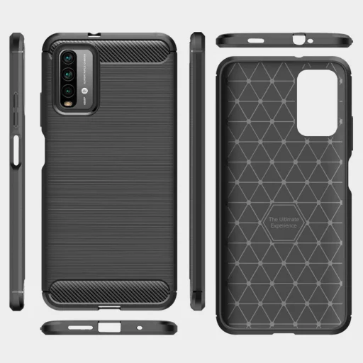 Carbon szénszál mintájú TPU tok XIAOMI REDMI 9T fekete - 5