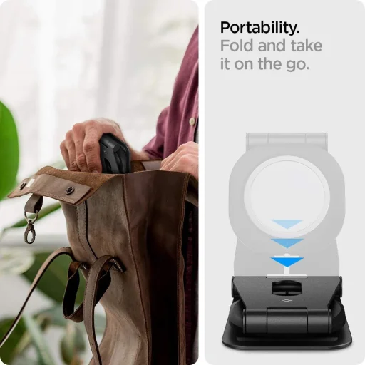 Spigen Magfit ''S'' Apple Magsafe Töltő Tartó Fekete (AMP02672) - 7