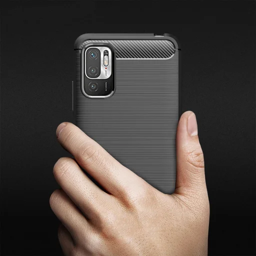 Xiaomi Poco M3 Pro 5G / Redmi Note 10 5G Tech-protect Carbon Mintájú Tpu Tok Fekete - 6