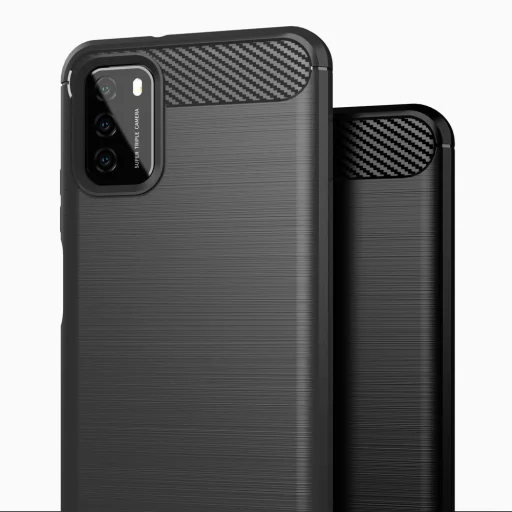 Carbon szénszál mintájú TPU tok Xiaomi Poco M3 kék - 8