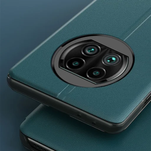 Eco Leather View Case intelligens fliptok Xiaomi Redmi Note 9T 5G fekete - 7