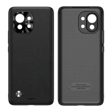 Xiaomi Mi 11 Baseus Alloy Leather tok kameravédelemmel fekete (WIXM11-01)
