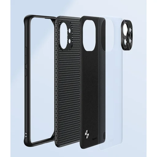 Xiaomi Mi 11 Baseus Alloy Leather tok kameravédelemmel fekete (WIXM11-01) - 14