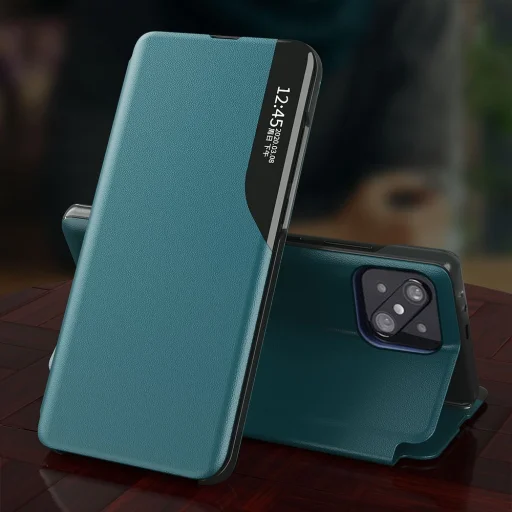 Xiaomi Mi 11 Eco Leather View Case intelligens fliptok kék - 4