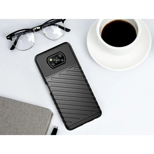 Xiaomi Poco X3 NFC / Poco X3 Pro Thunder fokozott védelmet biztosító flexibilis TPU tok fekete - 11