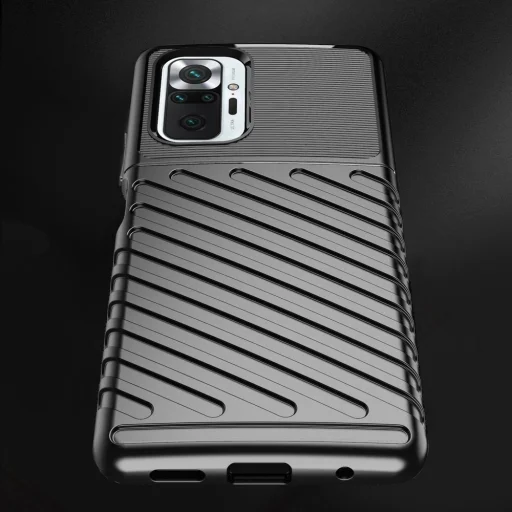 Xiaomi Redmi Note 10 Pro fekete Thunder fokozott védelmet biztosító flexibilis TPU tok - 9