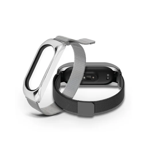 Fém Xiaomi Mi Band 5 / Mi Band 4 / Mi Band 3 fém óraszíj kék - 11