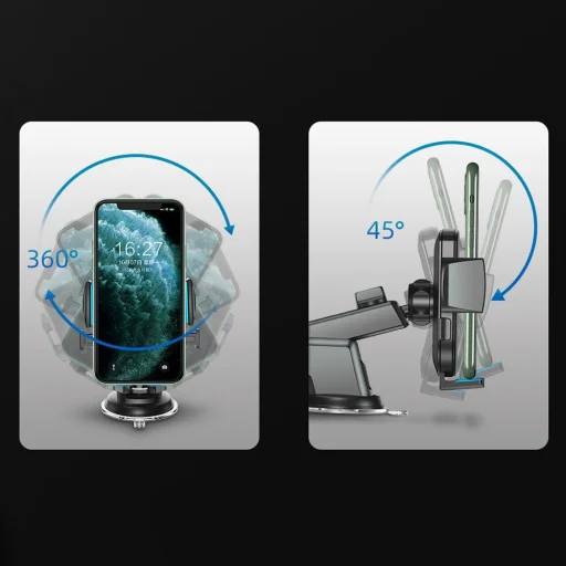 Joyroom Univerzális autós telefontartó műszerfalra állítható karral fekete (JR-OK3) - 3