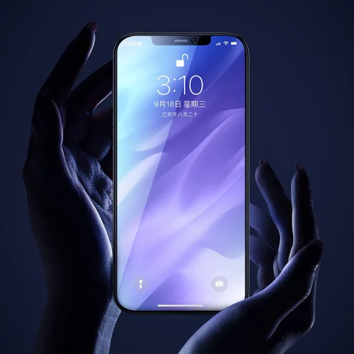 Joyroom Knight Series 2,5D KIjelzővédő üvegfólia iPhone 12 Pro MAX fekete (JR-PF597) - 6