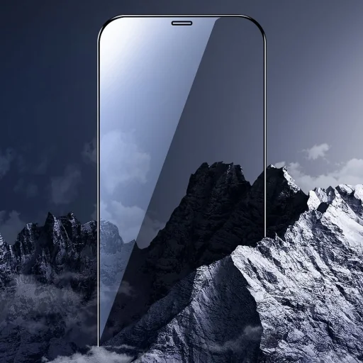 Joyroom Knight Series 2,5D KIjelzővédő üvegfólia iPhone 12 Pro MAX fekete (JR-PF597) - 7