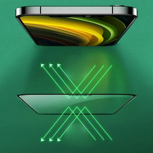 Joyroom Knight Series 2,5D KIjelzővédő üvegfólia Anti-Blue szem védelemmel iPhone 12 Pro MAX fekete (JR-PF600) - 4