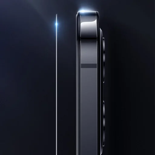 iPhone 12 Pro Max Joyroom Knight Series 2,5D Gaming kIjelzővédő üvegfólia fekete (JR-PF627) - 2