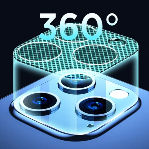 iPhone 12 Pro Max Joyroom Mirror Series Kamera védő üvegfólia átlátszó (JR-PF731) - 3