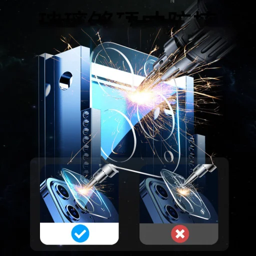 iPhone 12 Pro Max Joyroom Mirror Series Kamera védő üvegfólia átlátszó (JR-PF731) - 6