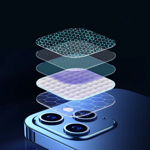 iPhone 12 Pro Max Joyroom Mirror Series Kamera védő üvegfólia átlátszó (JR-PF731) - 11