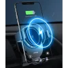 JOYROOM JR-ZS212 Gravity autós telefontartó műszerfalra helyezhető vezeték nélküli Qi töltéssel 15W sötétszürke thumbnail