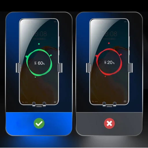 JOYROOM JR-ZS212 Gravity autós telefontartó műszerfalra helyezhető vezeték nélküli Qi töltéssel 15W sötétszürke - 4