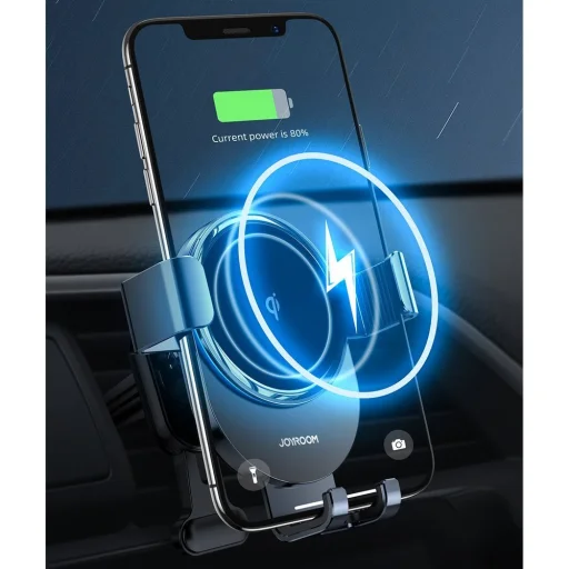 JOYROOM JR-ZS212 Gravity autós telefontartó műszerfalra helyezhető vezeték nélküli Qi töltéssel 15W sötétszürke - 5