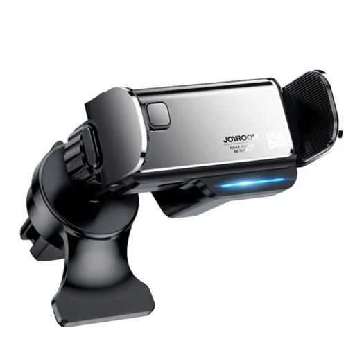 Joyroom Mini Univerzális autós telefontartó elektromosan záródó műszerfalra rögzíthető fekete (JR-ZS218) - 1
