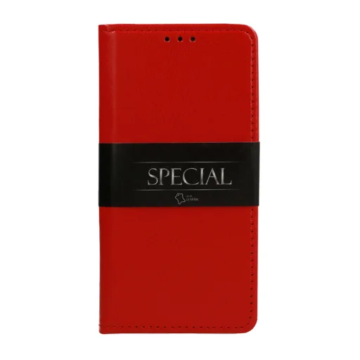 Samsung A72 5G Book Special bőr fliptok piros - 4