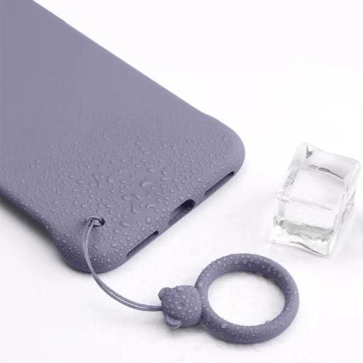 Szilikon telefon függelék kiegészítő gyűrű maci mintájú citromsárga - 12