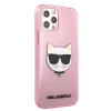 iPhone 12 / iPhone 12 Pro Karl Lagerfeld KLHCP12MCHTUGLP Choupette Head Glitter tok rózsaszín thumbnail