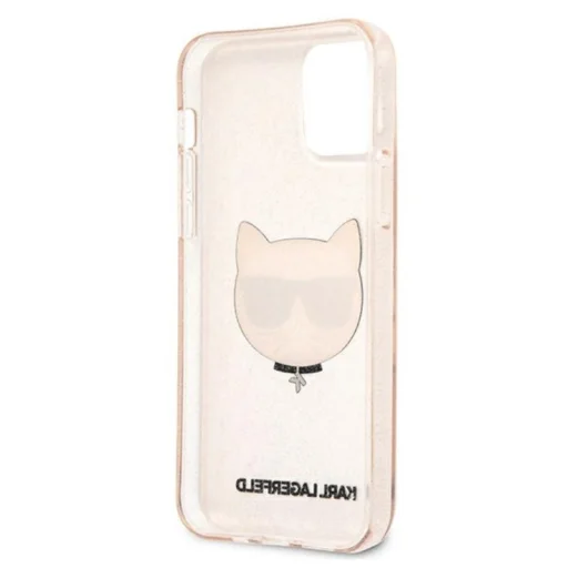 iPhone 12 / iPhone 12 Pro Karl Lagerfeld Choupette Head Glitter tok (arany) - 2