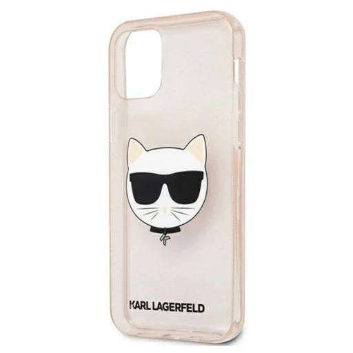 iPhone 12 / iPhone 12 Pro Karl Lagerfeld Choupette Head Glitter tok (arany) - 4