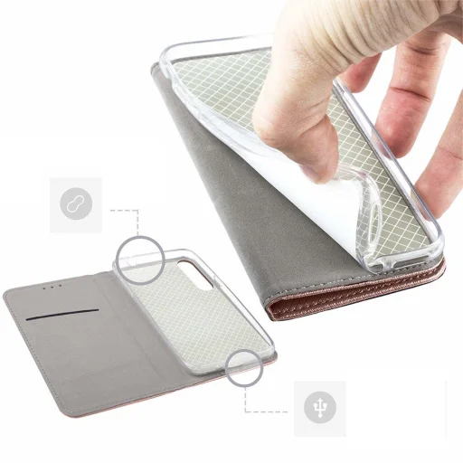 Mágneses fliptok SAMSUNG GALAXY A12 / M12 világos pink - 5