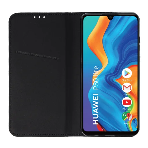 Magnetické flipové puzdro HUAWEI P30 LITE čierne - 2