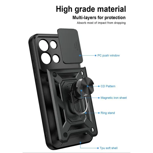 Čierne puzdro Techsuit CamShield pre OnePlus Nord 6 - 3