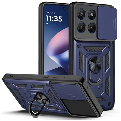 Techsuit - CamShield Sorozat - Motorola Moto G37 - Kék tok - 1