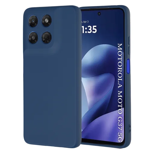 Techsuit - SoftFlex - Motorola Moto G37 / G37 Power / G47 - Sötétkék tok - 1