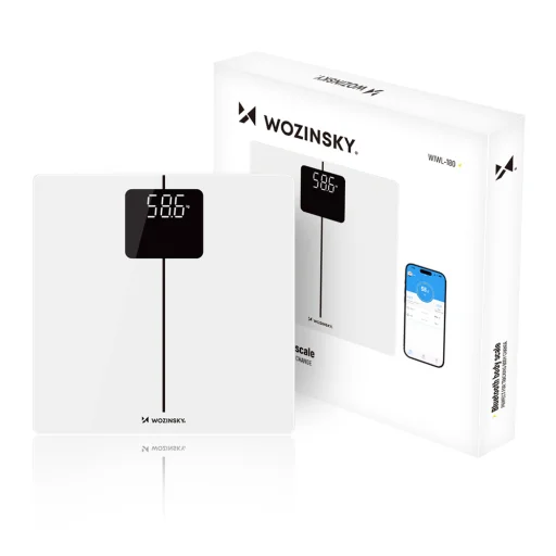 Wozinsky WIWL-180 Bluetooth inteligentná kúpeľňová váha - biela - 1