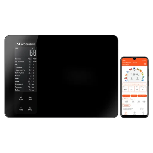 Wozinsky WIK-16 Inteligentná kuchynská váha s digitálnym displejom, Bluetooth aplikáciou - Čierna - 3