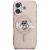 iPhone 16 Karl Lagerfeld IML Choupette Sketch Logo MagSafe rózsaszín tok thumbnail