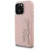 iPhone 16 Pro Max Karl Lagerfeld FW Grained Signature Logo rózsaszín tok thumbnail