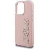 iPhone 16 Pro Max Karl Lagerfeld FW Grained Signature Logo rózsaszín tok thumbnail